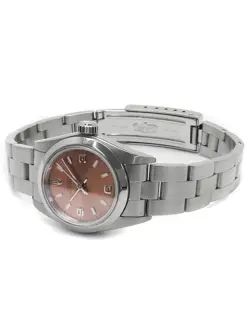 USED ROLEX Oyster Perpetual 67180 Pink Case Size 24mm Ladies Watch #61416