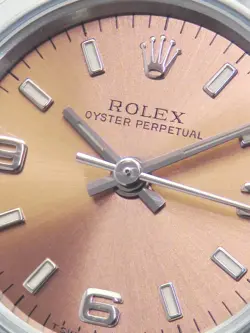 USED ROLEX Oyster Perpetual 67180 Pink Case Size 24mm Ladies Watch #61416