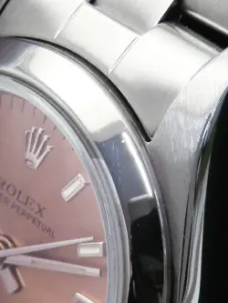 USED ROLEX Oyster Perpetual 67180 Pink Case Size 24mm Ladies Watch #61416