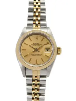 USED ROLEX DATEJUST 69173 GOLD CASE SIZE 26MM LADIES WATCH #666016