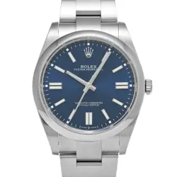 USED ROLEX OYSTER PERPETUAL 41 124300 BLUE MEN'S WATCH #641716