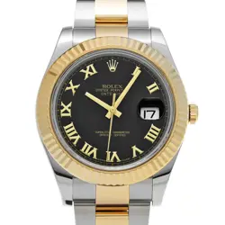 USED ROLEX DATEJUST II 116333 BLACK CASE SIZE 41×41MM MEN'S WATCH #61616