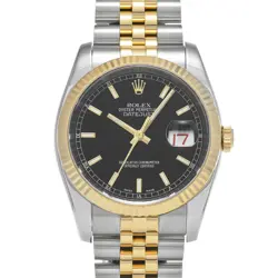 USED ROLEX DATEJUST 36 116233 BLACK CASE SIZE 36×36MM MEN'S WATCH #642716