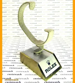 GENUINE 70S ROLEX SOLID STEEL BRASS WATCH DISPLAY STAND 507H WITH C-CLIP HOLDER