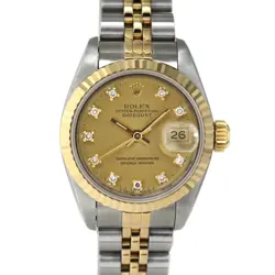 USED ROLEX DATEJUST 69173G GOLD CASE SIZE 26MM LADIES WATCH #632116