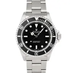 USED ROLEX SUBMARINER NO DATE 14060 BLACK CASE SIZE 40.0MM MEN'S WATCH #624816