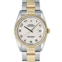 USED ROLEX DATEJUST 16233 IVORY CASE SIZE 36.0MM MEN'S WATCH #61415816