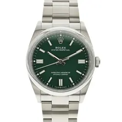 USED ROLEX OYSTER PERPETUAL 36 126000 GREEN MEN'S WATCH #611116