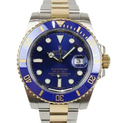 USED ROLEX SUBMARINER DATE 116613LB BLUE CASE SIZE 40MM MEN'S WATCH #63916