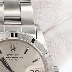 USED ROLEX Oyster Perpetual Date 1501 Silver Men's Watch #621616