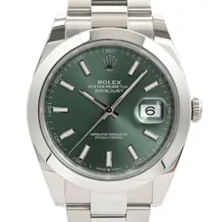 USED ROLEX DATEJUST 41 126300/OYS GREEN CASE SIZE 41MM MEN'S WATCH #61016