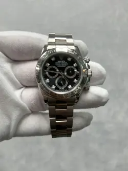 ROLEX DAYTONA 116509 40MM 18K WHITE GOLD OYSTER BRACELET BLACK DIAL