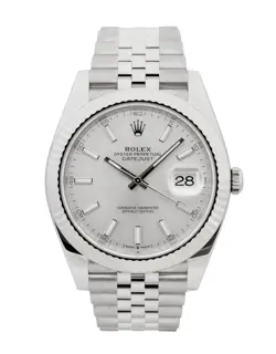 ROLEX DATEJUST 41 / SILVER BATON DIAL / 2023  / 126334