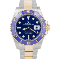 MINT 2023 ROLEX SUBMARINER DATE BLUE 41MM CERAMIC TWO-TONE GOLD STEEL 126613 LB