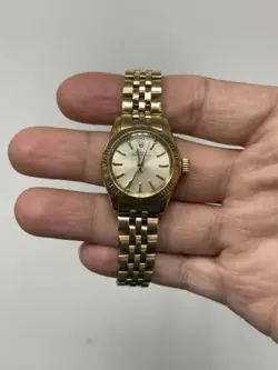 Vintage 18K Yellow Gold Rolex Oyster Perpetual 26MM Ladies Watch Solid Gold