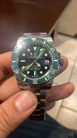Rolex Submariner 116610LV Silver Oyster Bracelet with Green Bezel