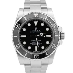 MINT PAPERS ROLEX SUBMARINER NO-DATE STEEL 40MM BLACK CERAMIC WATCH 114060 BOX
