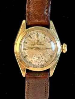 Vintage Rolex 14k Gold Oyster Perpetual Bubble 5002 Ladies Watch 1926 FOR REPAIR