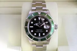 ROLEX 16610LV SUBMARINER GREEN ANNIVERSARY 50TH V NIB