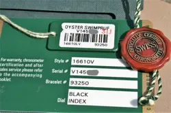 ROLEX 16610LV SUBMARINER GREEN ANNIVERSARY 50TH V NIB