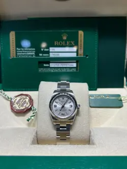 ROLEX 176200 OYSTER PERPETUAL 26 SMOOTH BEZEL STEEL SILVERED ARABIC DIAL OYSTER