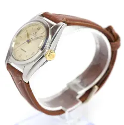 Rolex Oyster Perpetual Chronometer 3372 32MM Beige Dial Stainless Steel