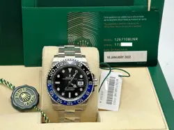 ROLEX GMT MASTER II 126710BLNR BATMAN BLACK BLUE CERAMIC STEEL BOX PAPER 2022