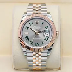 ROLEX DATEJUST 126331 WIMBLEDON TWO TONE ROSE GOLD & STEEL JUBILEE 41MM 2023