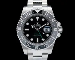 ROLEX GMT MASTER II CERAMIC 126710GRNR SS BLACK DIAL 2025