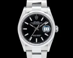 ROLEX DATEJUST 36 126200 SS BLACK STICK DIAL