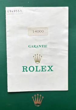 ROLEX 14000 GUARANTEE E-SERIAL GARANTIE AIRKING MEN'S WARRANTY