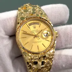 Rolex Day Date President 18038 Yellow Gold Nugget Band