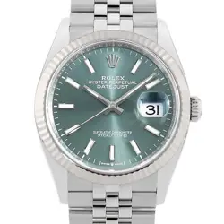 ROLEX DATEJUST 36 126234 MINT GREEN 5 ROW JUBILEE BRACELET RANDOM NUMBER SEC...