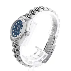 ROLEX Datejust 10P Diamond 79174G Blue K Number second hand Women