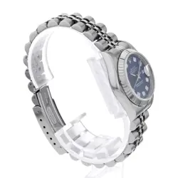 ROLEX Datejust 10P Diamond 79174G Blue K Number second hand Women