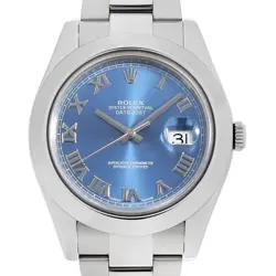 ROLEX DATEJUST II 116300 BLUE ROME RANDOM NUMBER SECOND HAND MENS