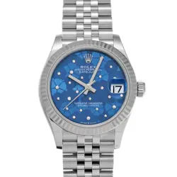 ROLEX Datejust 31 278274 Azzurro Blue Floral Motif/diamond WATCH 675176