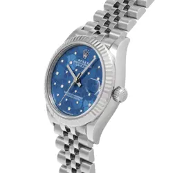 ROLEX Datejust 31 278274 Azzurro Blue Floral Motif/diamond WATCH 675176
