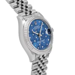 ROLEX Datejust 31 278274 Azzurro Blue Floral Motif/diamond WATCH 675176