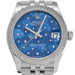 ROLEX Datejust 31 278274 Azzurro Blue Floral Motif/diamond WATCH 675176