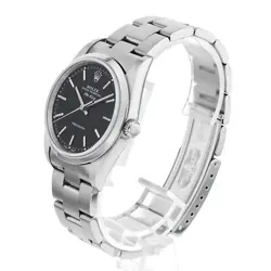 ROLEX AIR KING 14000 BLACK BAR A NUMBER SECOND HAND MENS