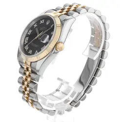 ROLEX DATEJUST 116233 BLACK SUNBEAM ROMAN F 890412