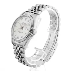 ROLEX DATEJUST 10P DIAMOND 16234G SILVER Y 87216