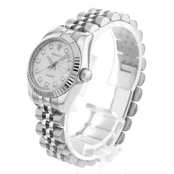 ROLEX DATEJUST 10P DIAMOND 179174 G SILVER CARVING COMPUTER Z 86913