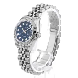 ROLEX DATEJUST 10P DIAMOND 179174G BLUE CARVING COMPUTER D 87065