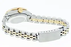 Rolex Lady DateJust Red Diamond Steel and Yellow Gold Diamond Bezel Watch 1.90ct