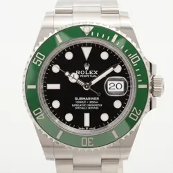 ROLEX GREEN SUBMARINER 126610LV SS SS AT BLACK DIAL 2 EXTRA LINKS