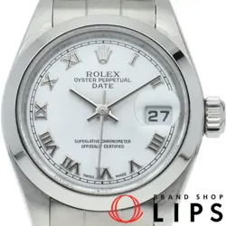 ROLEX OYSTER PERPETUAL DATE 79160(Y) LADIES WATCH WHITE SS BOX PAPERS REPAIR DOC