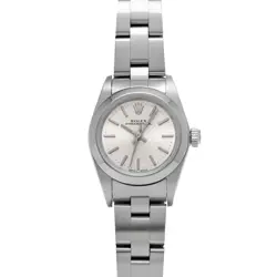 USED ROLEX 76080 Y (MANUFACTURED AROUND 2002) SILVER WOMEN WATCH