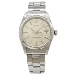 ROLEX OYSTER PERPETUAL DATE SILVER DIAL ANTIQUE SS MEN AT AT WATCH NO. 19 1500